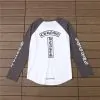 Neck Letters Horseshoe Long Sleeve T Shirt