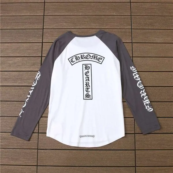 Neck Letters Horseshoe Long Sleeve T Shirt