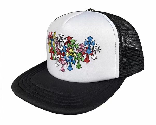 Chrome Hearts Trucker Hat Black/White Multicolor Cross